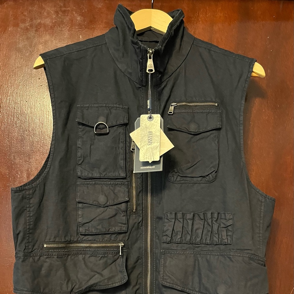 Onassis Men’s Adventure Cotton/Nylon Navy Blue Vest